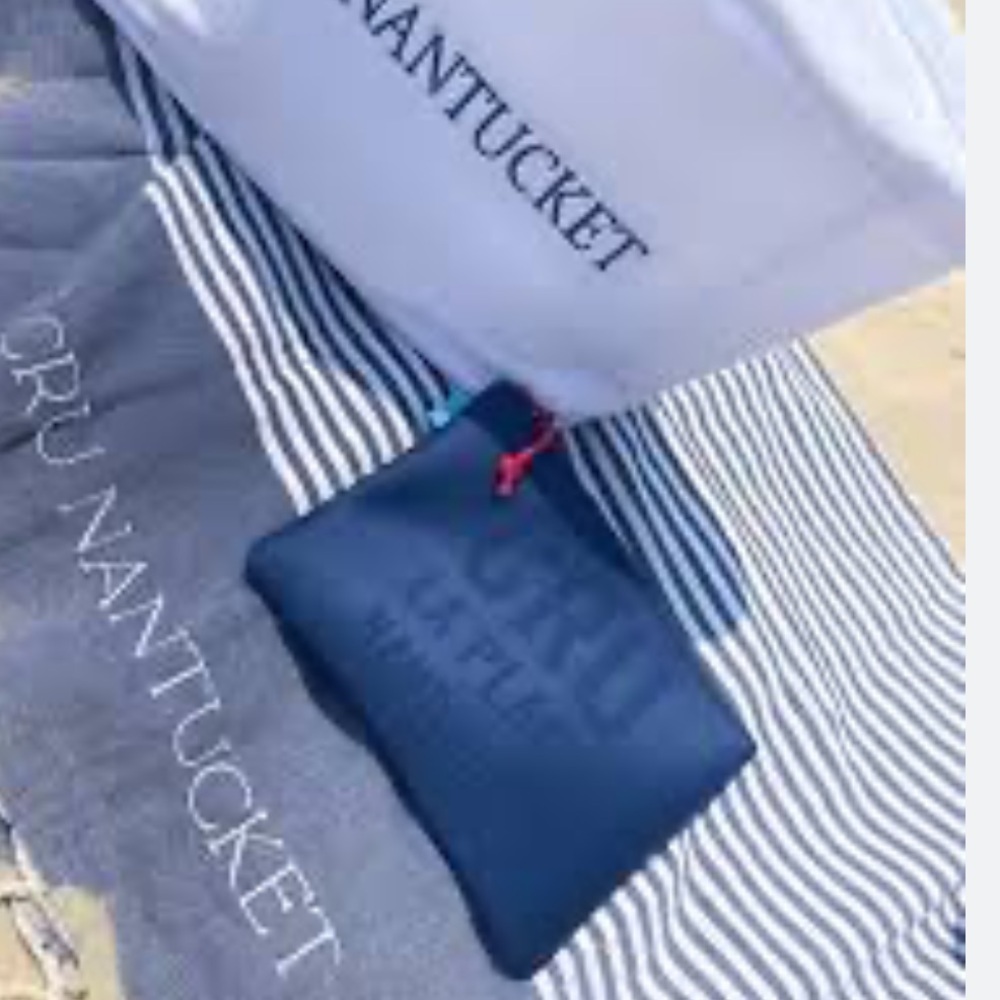NIP -CRU Okaicos Blue Neoprene Pouch -Cru La Plage Nantucket - Picture 2 of 11
